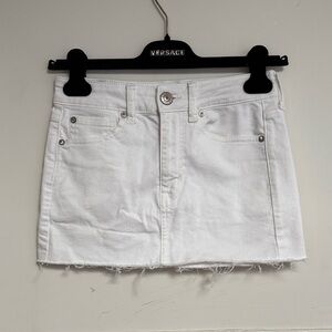 American Eagle Outfitters White Denim Mini Skirt